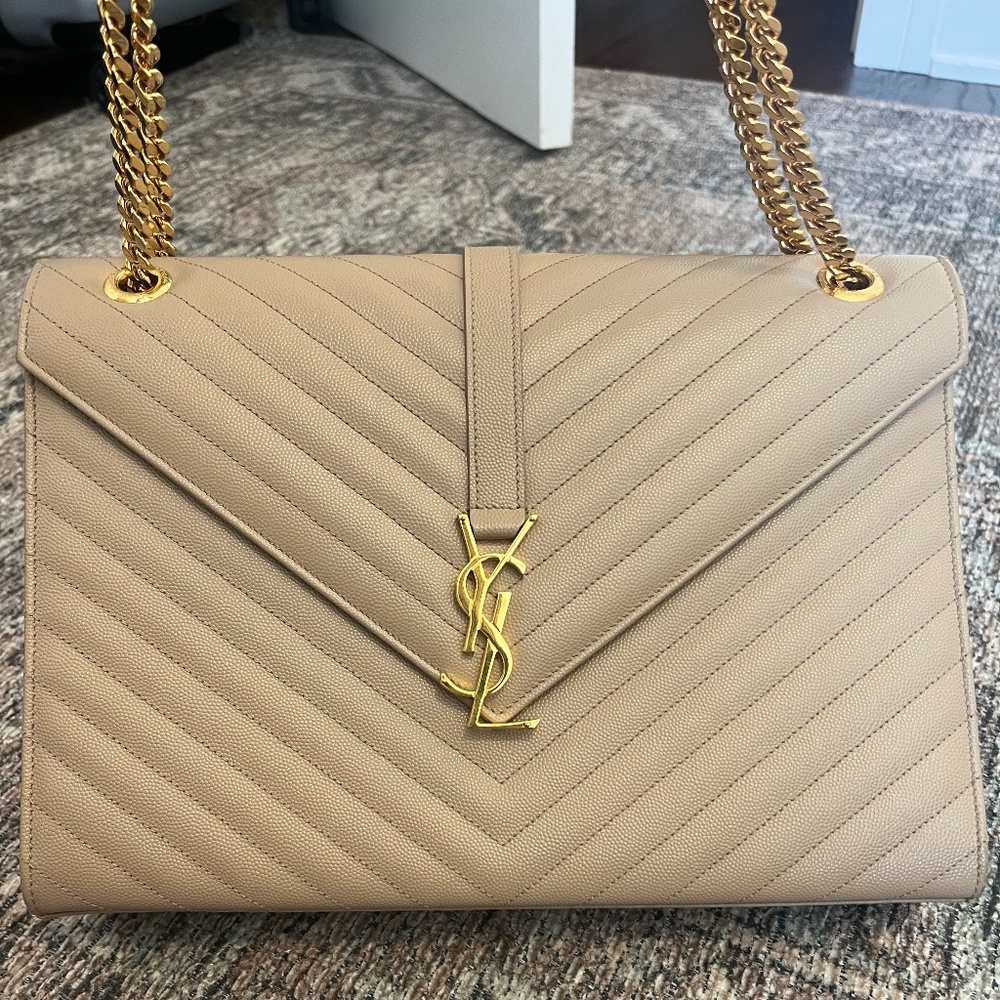 YSL Large Monogram Matelasse Envelope Bag- Saint Laurent